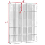 #COTM4025  25 Compartments Acrylic Display Rack with Mirrored Back
