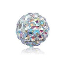 Rhinestone Pave Polymer Clay Ball Bead 8mm-Nile Corp