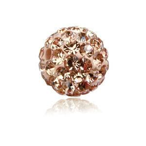 Rhinestone Pave Polymer Clay Ball Bead 8mm-Nile Corp