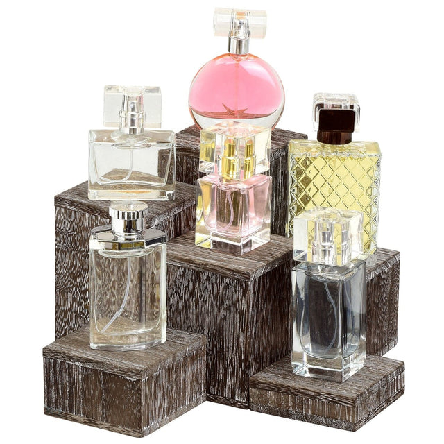 #DPW514-CF Wooden 6 Pcs Square Risers Display, Coffee Color