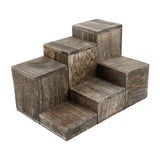 #DPW514-CF Wooden 6 Pcs Square Risers Display, Coffee Color
