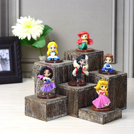 #DPW514-CF Wooden 6 Pcs Square Risers Display, Coffee Color
