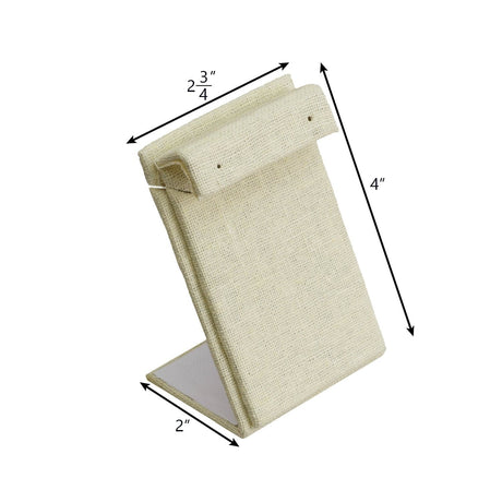 Beige Linen Large Earring Display-Nile Corp