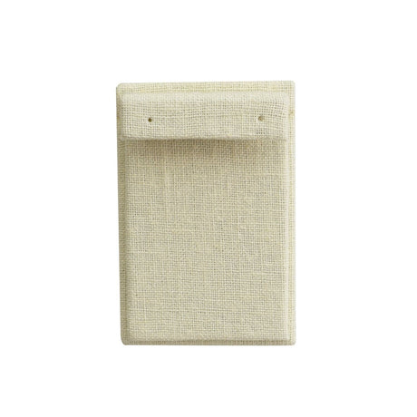 Beige Linen Large Earring Display-Nile Corp