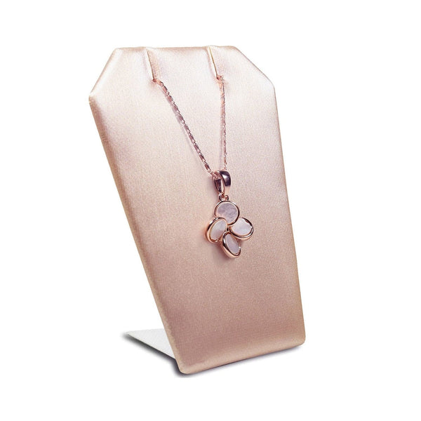 #ED-2143-S50 Champagne Pink Leatherette Necklace and Pendant Holder