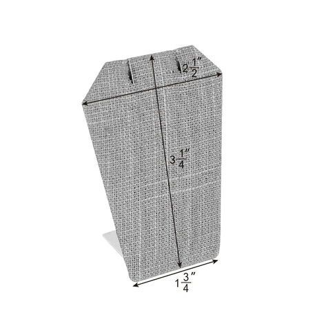#ED-2143N-N21 Gray Burlap Linen Earring Display Stand