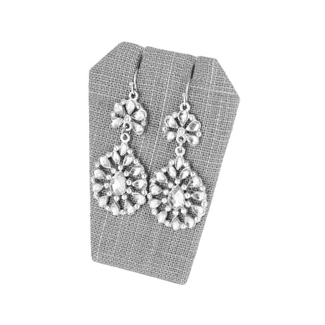 #ED-2143N-N21 Gray Burlap Linen Earring Display Stand