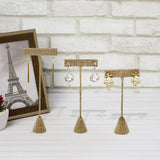 Tall "T" Shape Earring Stand Burlap Linen-Nile Corp