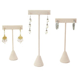 #ED-2403Q-BE "T" Earring Stands, Beige, 4 3/4”H