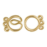 Gold-plated Silver Interlock Clasp 12mm-Nile Corp