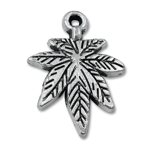 Pewter Maple-Leaf Charm-Nile Corp