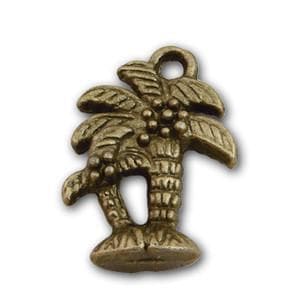 Pewter Coconut Palm Charm-Nile Corp
