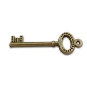 Pewter key charm-Nile Corp