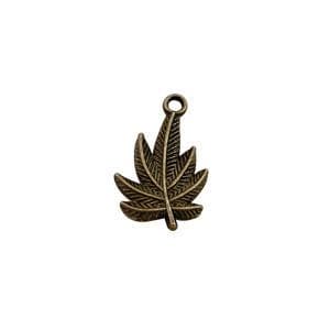 Pewter Maple-leaf charm-Nile Corp