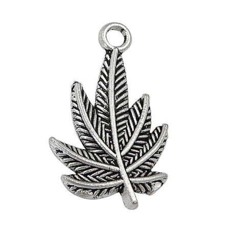 Pewter Maple-leaf charm-Nile Corp