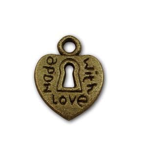 Pewter Heart Charm-Nile Corp
