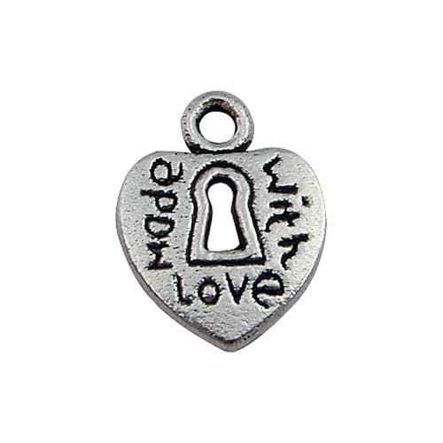 Pewter Heart Charm-Nile Corp