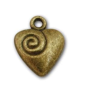 Pewter Heart Charm-Nile Corp