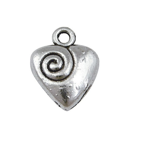 Pewter Heart Charm-Nile Corp