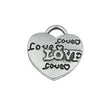 Pewter Heart ''Love'' Charm-Nile Corp