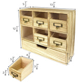 Wooden Desktop Drawers & Craft Supplies Storage Cabinet