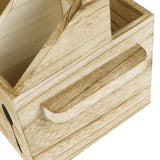 #HOW2304 Wooden Sliverware Holder Flatware Utensil Caddy with Handles