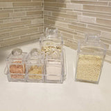 #HW2455 Acrylic 5 Pieces Seasoning Containers and Food Storage Jars