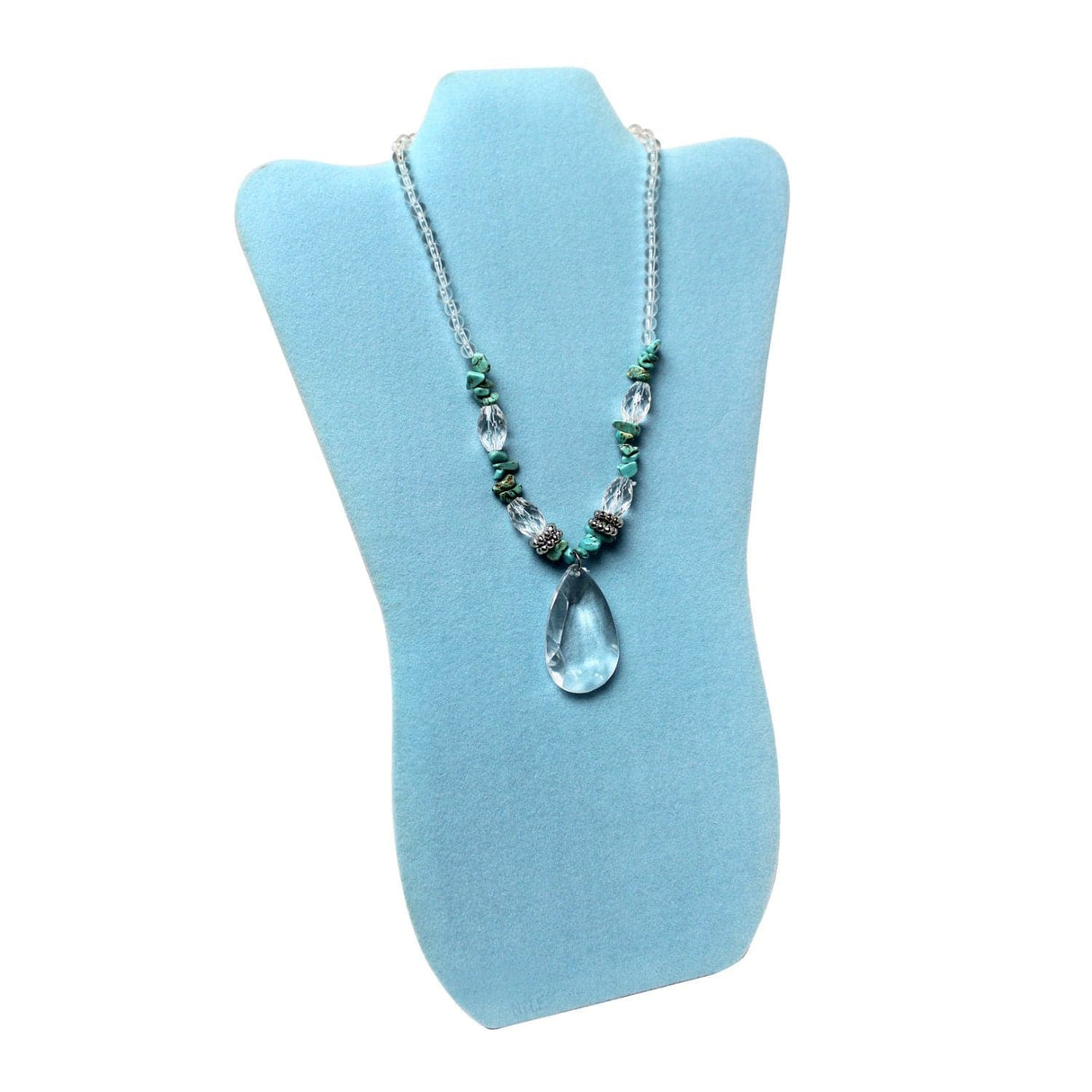 Deluxe Velvet Necklace Display. Blue or Pink-Nile Corp
