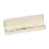 #JLB5-L32 Cream Faux Leather Bracelet Box