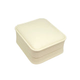 #JLE5-L32 Cream Faux Leather T-Stand Earring Box