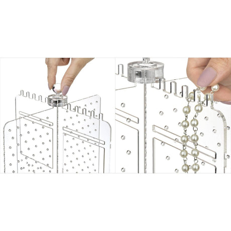 #JWY6065 Acrylic Rotating Jewelry Display Stand Organizer