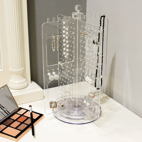 #JWY6065 Acrylic Rotating Jewelry Display Stand Organizer