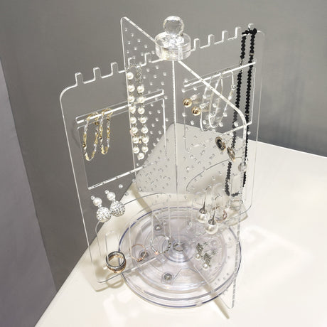 #JWY6065 Acrylic Rotating Jewelry Display Stand Organizer