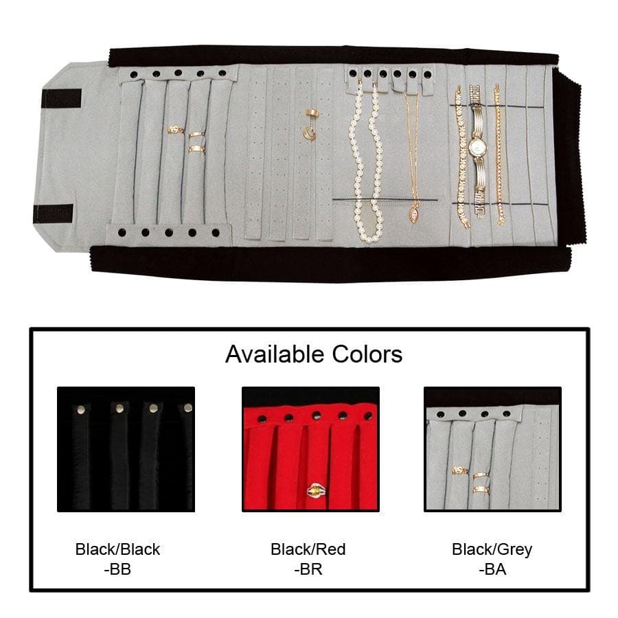 Deluxe Velvet Jewelry Combination Roll-Nile Corp