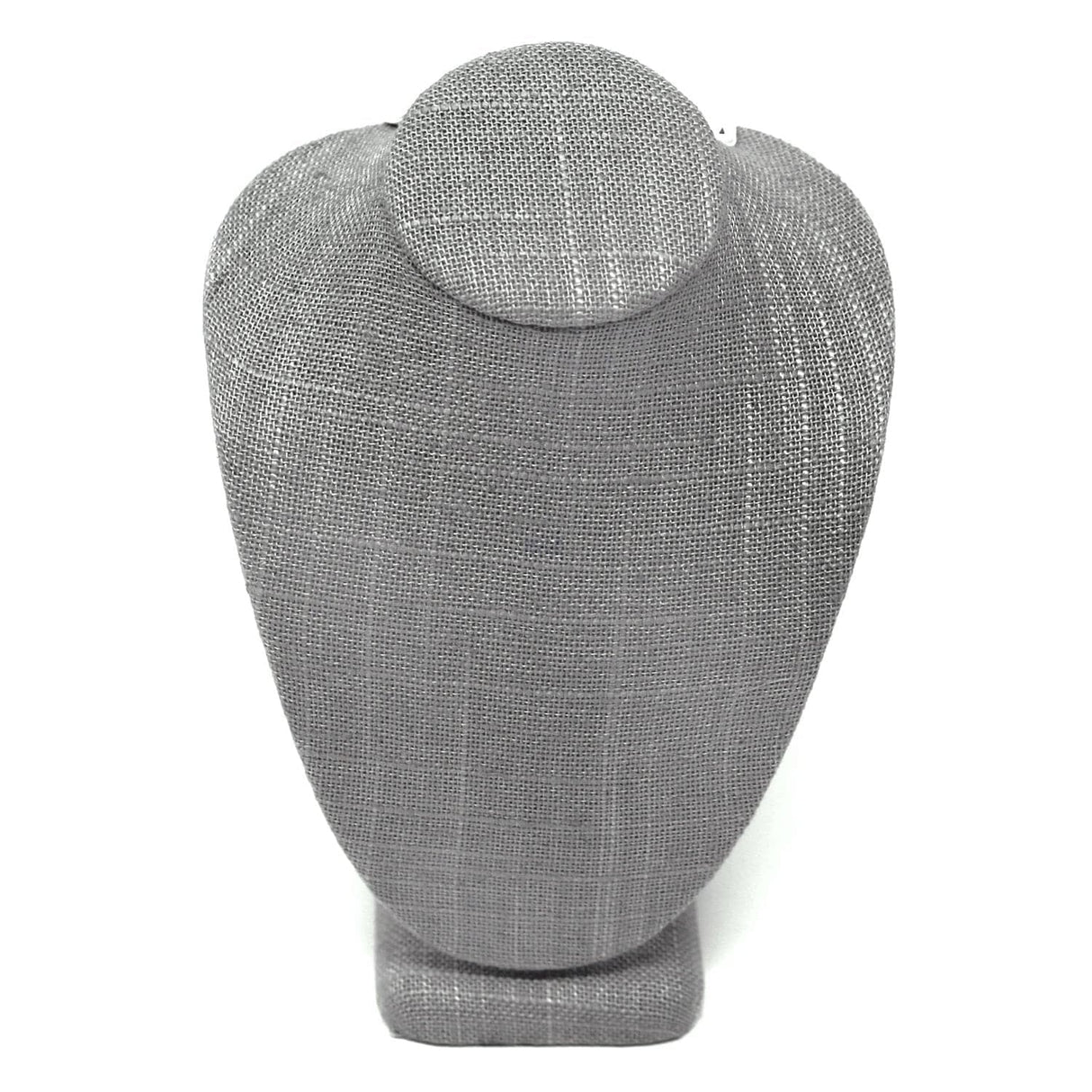 #ND-1896N-N21 Gray Burlap Linen Necklace Display Bust