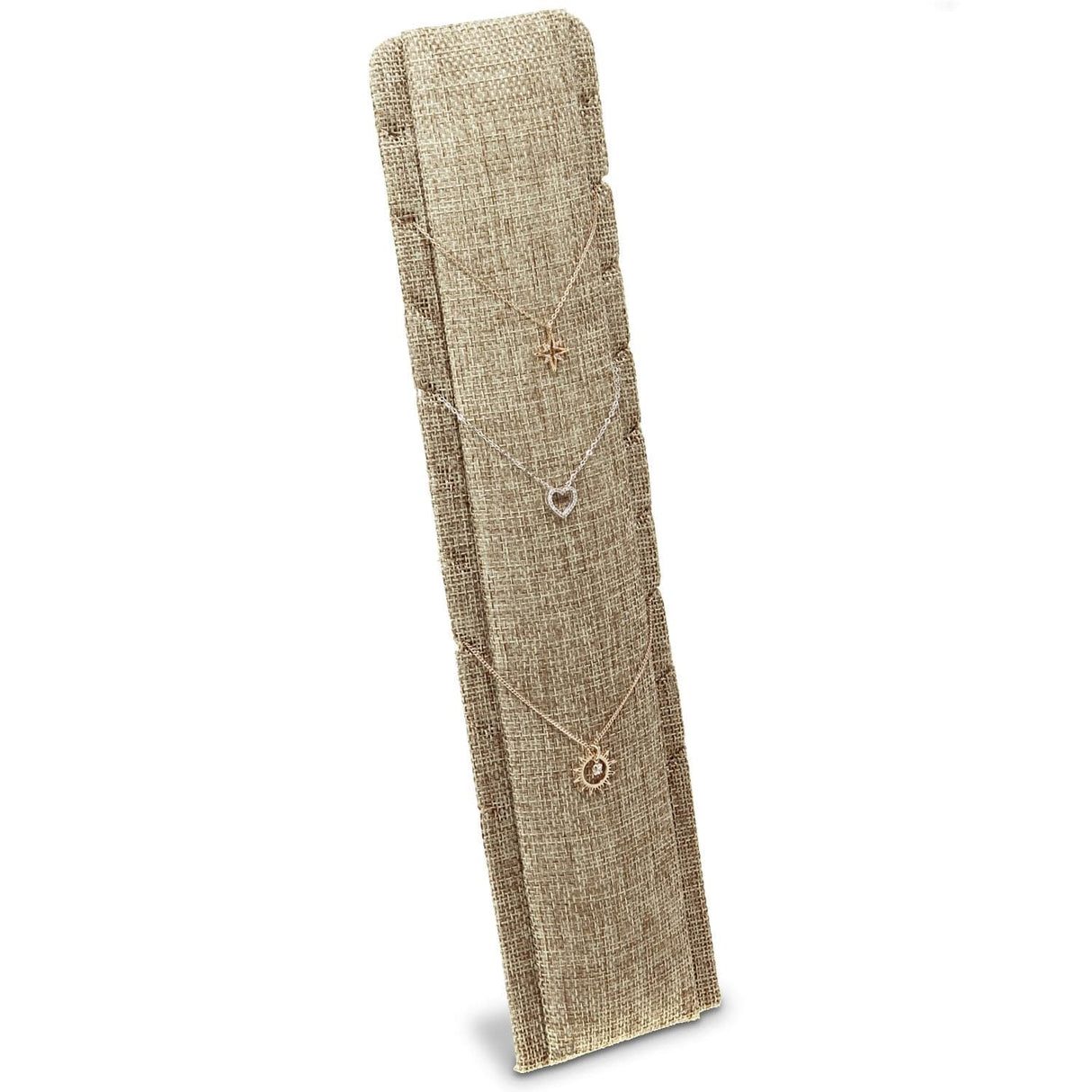 #ND-1991N-N3 Burlap Multi-Necklace Stand