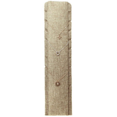 #ND-1991N-N3 Burlap Multi-Necklace Stand