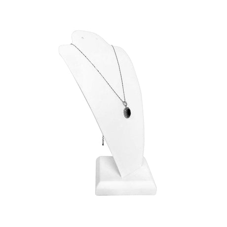 #ND102L-WH Necklace Display 5 1/2" x 4 7/8" x 10"H