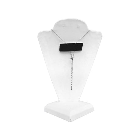 #ND102L-WH Necklace Display 5 1/2" x 4 7/8" x 10"H