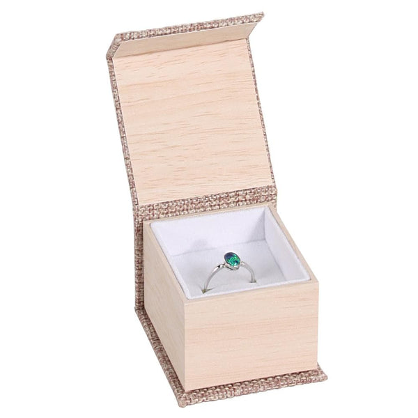 Deluxe Burlap Ring Box-Nile Corp