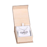 Deluxe Burlap Pendent /Earring Box -Nile Corp