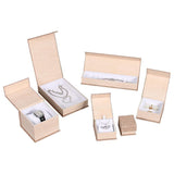Deluxe Burlap Necklace Box-Nile Corp
