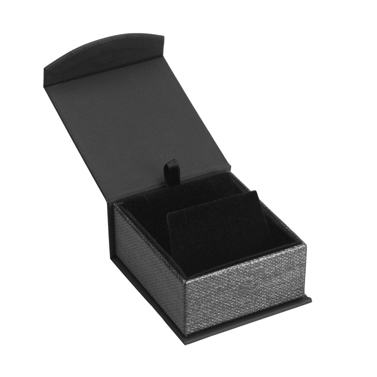 #PME4-M23 Elegant Mesh Gray Magnetic Pendant/Earring Jewelry Boxes