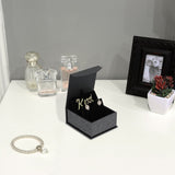 #PME4-M23 Elegant Mesh Gray Magnetic Pendant/Earring Jewelry Boxes