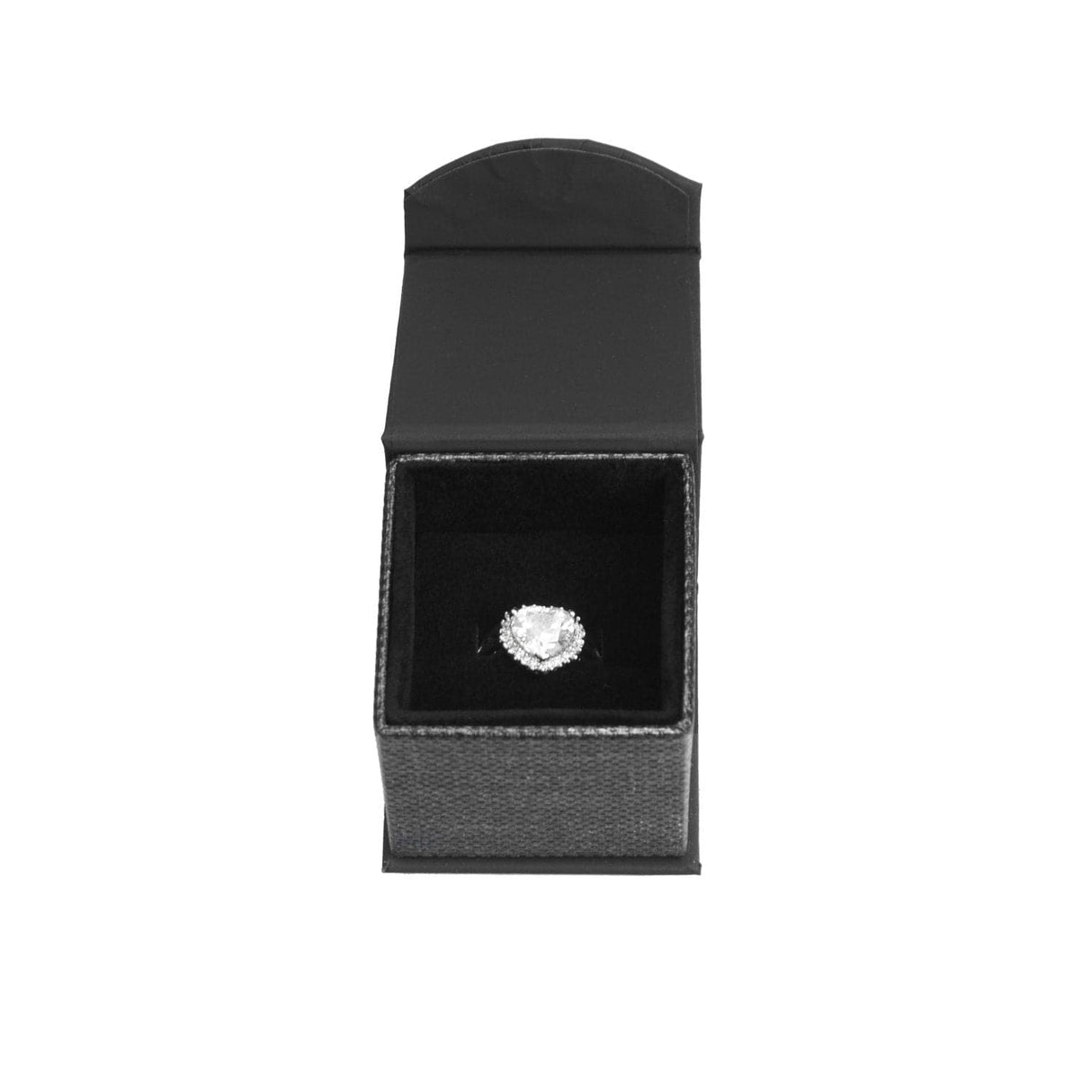 #PMR3-M23 Elegant Mesh Gray Magnetic Ring Boxes