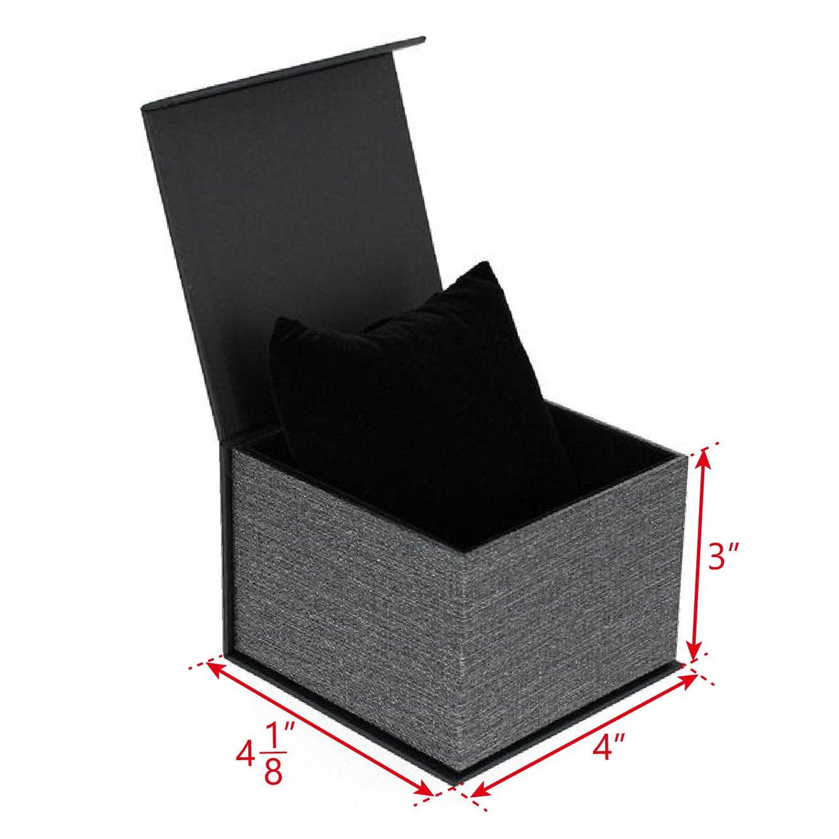 #PMW2-M23 Elegant Mesh Gray Magnetic Watch Box