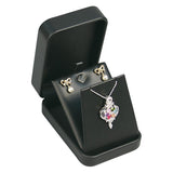 #RCE9 Round Corner Style Faux Leather Pendant Earring Box with 2 pcs Packer
