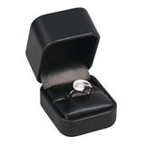 #RCR3 Round Corner Style Faux Leather Single Ring Box with 2 pcs Packer