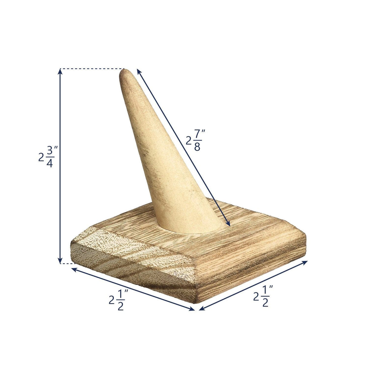 #WDT321R-OKx4 Single Antique Wood Ring Display
