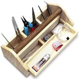 Natural Wood Color Wooden Craft Tool Box